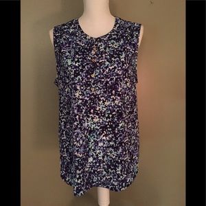 NWT Sleeveless Blue Blouse